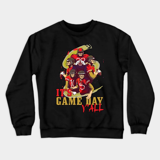 Football, Quarterback, American Football, Crewneck Sweatshirt by SiegfriedIlligDesign